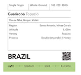 Brazil Guariroba Topazio Honey Anaerobic巴西瓜里巴「托帕喬」蜜處理 / 雙重厭氧發酵 200克